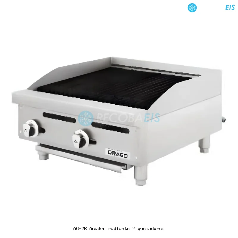 AG-2R Asador radiante 2 quemadores
