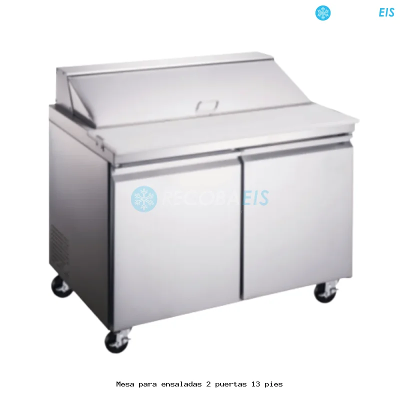 Mesa para ensaladas 2 puertas 13 pies