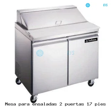 Mesa para ensaladas 2 puertas 17 pies