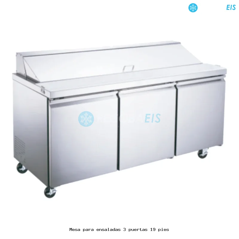 Mesa para ensaladas 3 puertas 19 pies