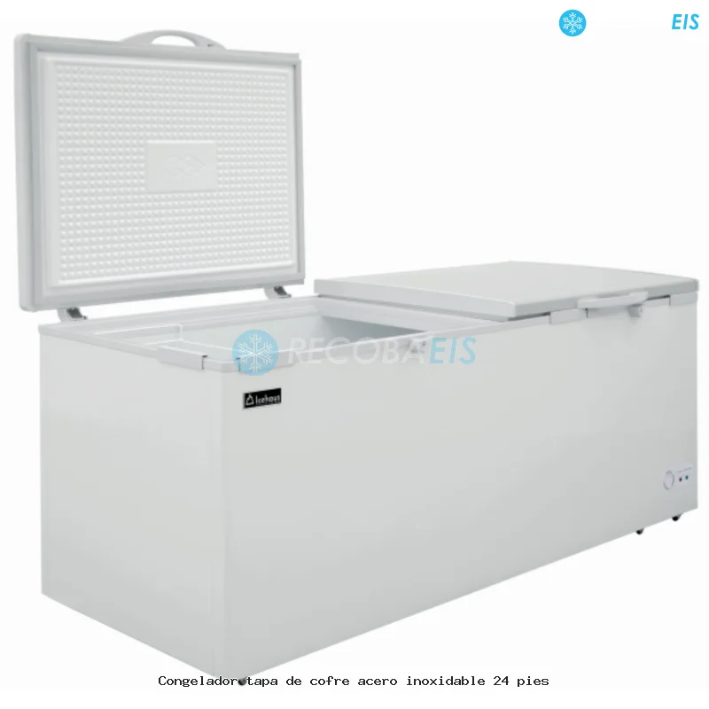 Congelador tapa de cofre acero inoxidable 24 pies