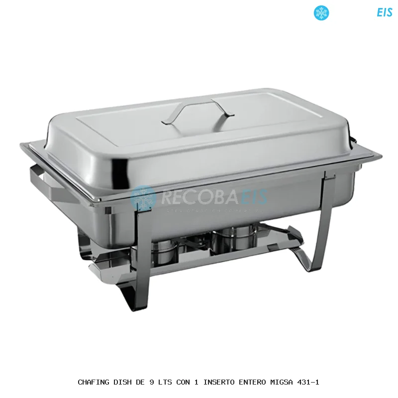 CHAFING DISH DE 9 LTS CON 1 INSERTO ENTERO MIGSA 431-1