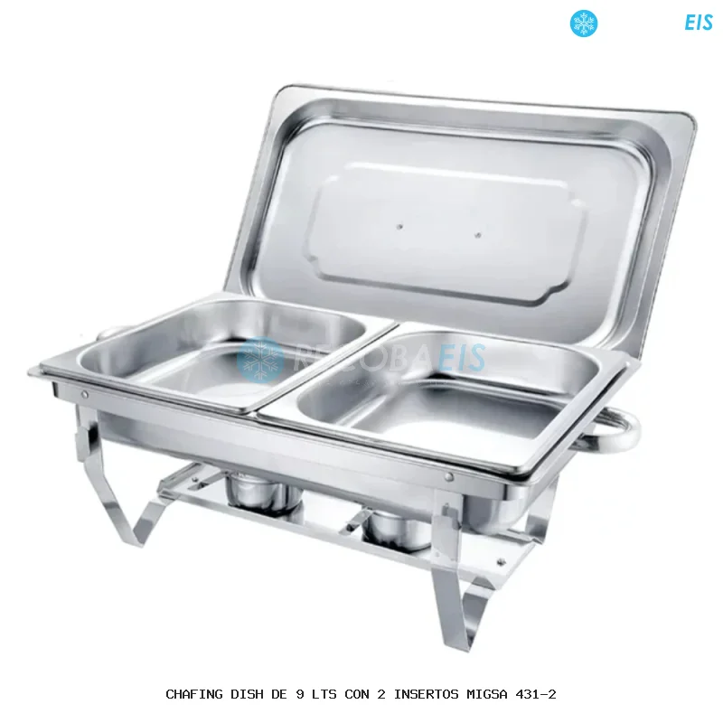 CHAFING DISH DE 9 LTS CON 2 INSERTOS MIGSA 431-2