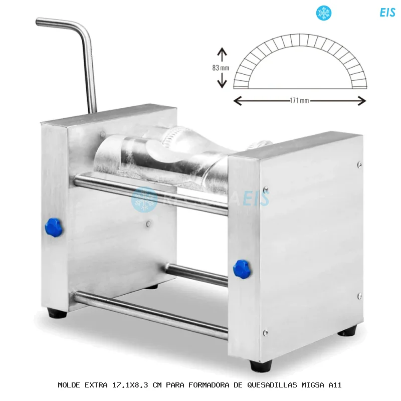 MOLDE EXTRA 17.1X8.3 CM PARA FORMADORA DE QUESADILLAS MIGSA A11
