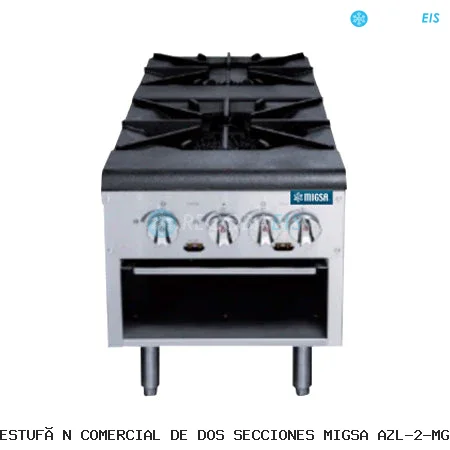 ESTUFÓN COMERCIAL DE DOS SECCIONES MIGSA AZL-2-MG