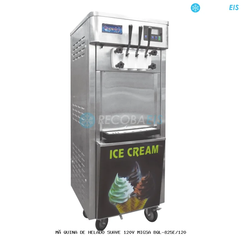 MÁQUINA DE HELADO SUAVE 120V MIGSA BQL-825E/120