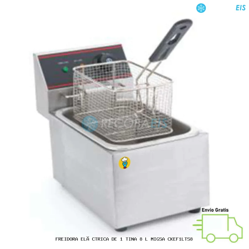 FREIDORA ELÉCTRICA DE 1 TINA 8 L MIGSA CKEF1LTS8