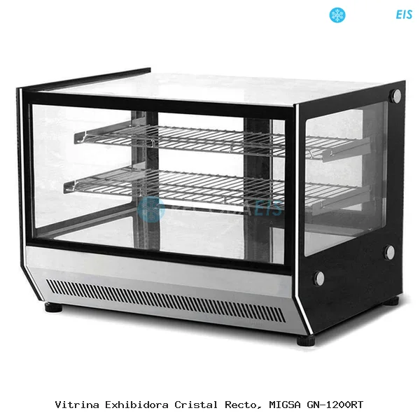 Vitrina Exhibidora Cristal Recto, MIGSA GN-1200RT