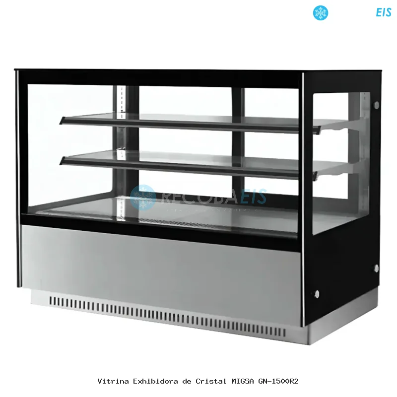 Vitrina Exhibidora de Cristal MIGSA GN-1500R2