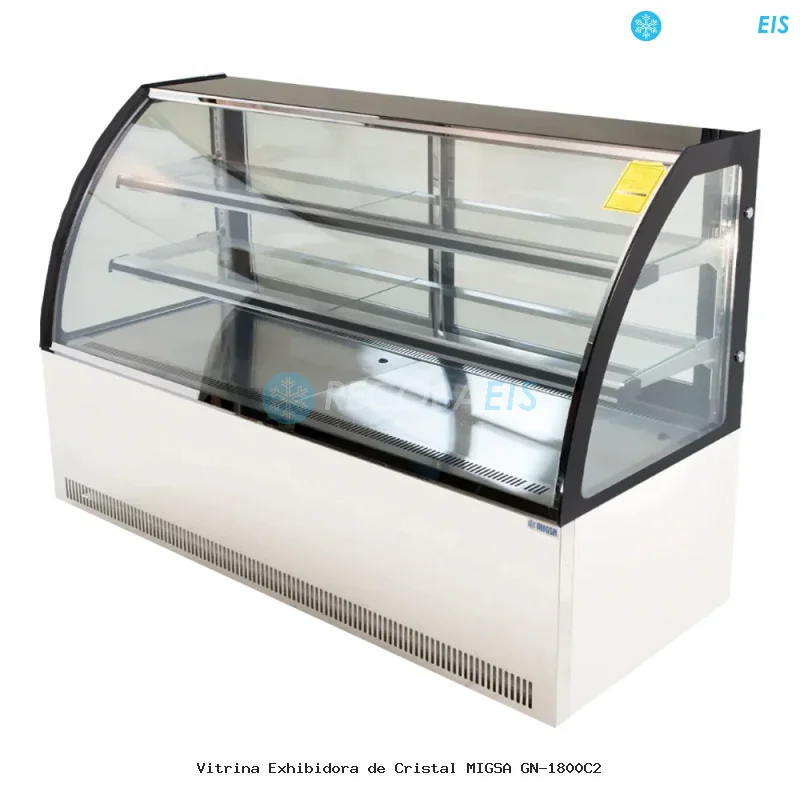 Vitrina Exhibidora de Cristal MIGSA GN-1800C2
