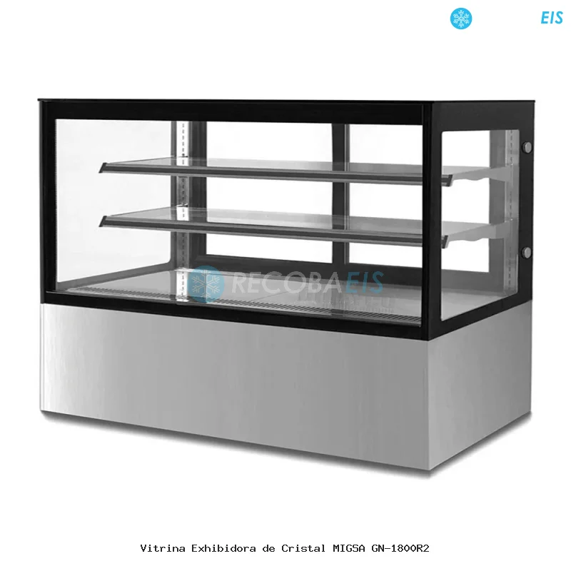 Vitrina Exhibidora de Cristal MIGSA GN-1800R2