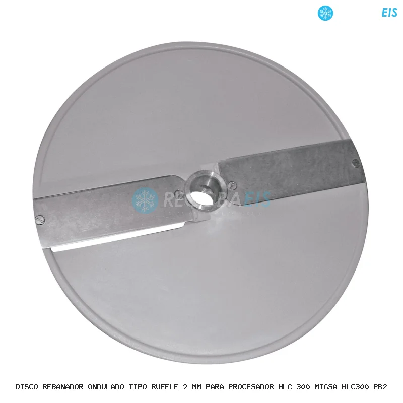 DISCO REBANADOR ONDULADO TIPO RUFFLE 2 MM PARA PROCESADOR HLC-300 MIGSA HLC300-PB2