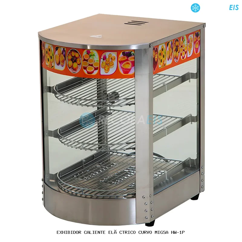 EXHIBIDOR CALIENTE ELÉCTRICO CURVO MIGSA HW-1P