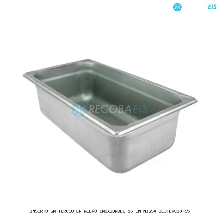 INSERTO GN TERCIO EN ACERO INOXIDABLE 15 CM MIGSA IL3TERCIO-15