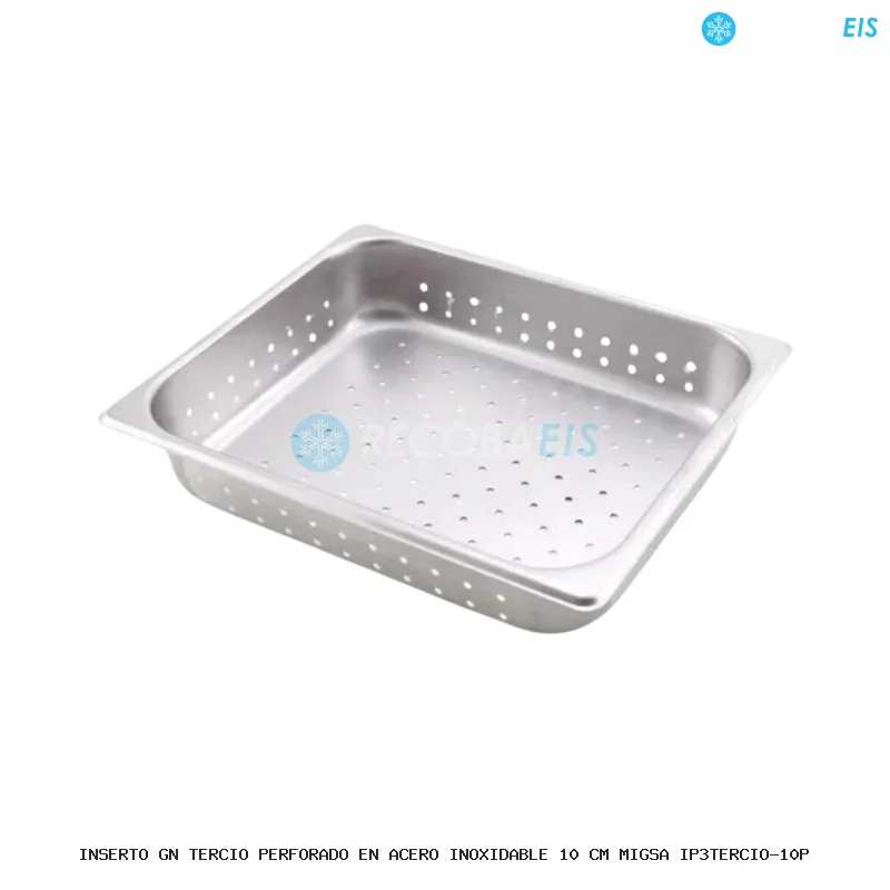INSERTO GN TERCIO PERFORADO EN ACERO INOXIDABLE 10 CM MIGSA IP3TERCIO-10P