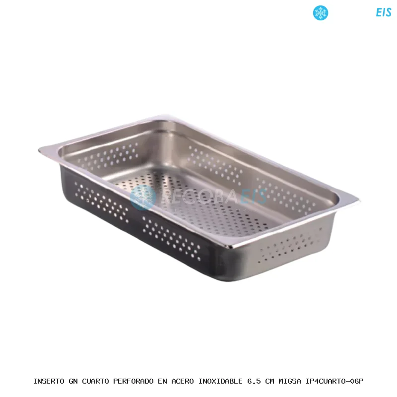 INSERTO GN CUARTO PERFORADO EN ACERO INOXIDABLE 6.5 CM MIGSA IP4CUARTO-06P