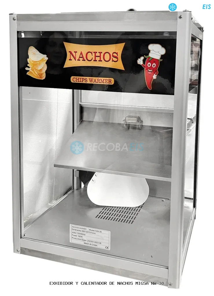 EXHIBIDOR Y CALENTADOR DE NACHOS MIGSA NW-30