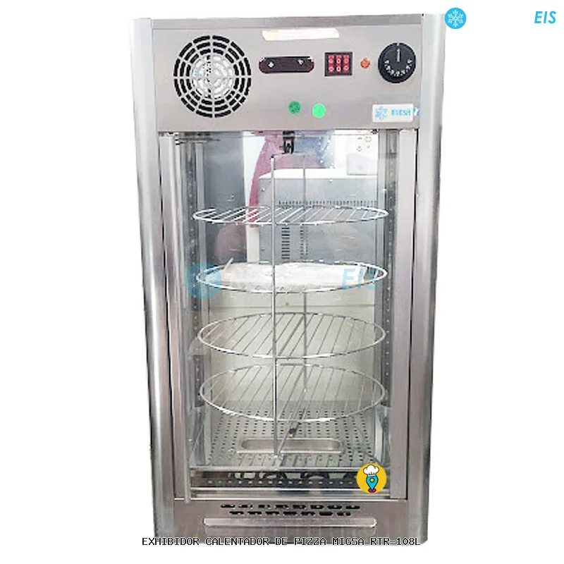 EXHIBIDOR CALENTADOR DE PIZZA MIGSA RTR-108L