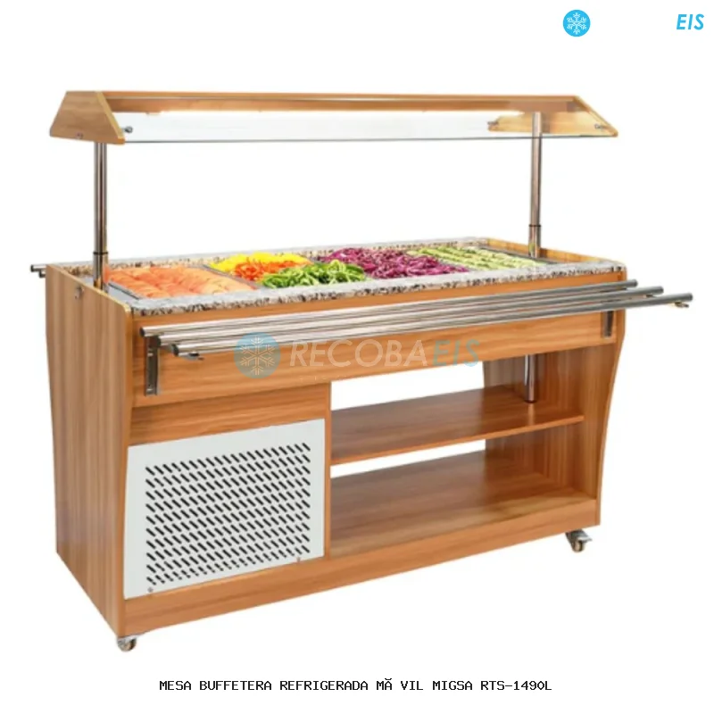 MESA BUFFETERA REFRIGERADA MÓVIL MIGSA RTS-1490L