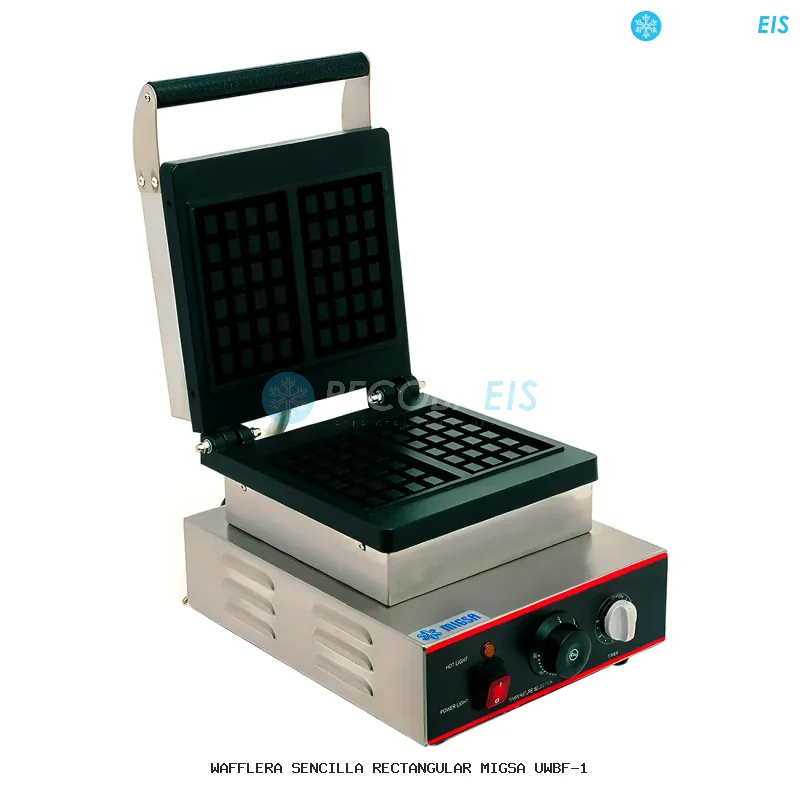 WAFFLERA SENCILLA RECTANGULAR MIGSA UWBF-1