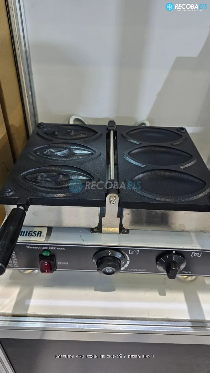 WAFFLERA CON FORMA DE CORAZÓN MIGSA WDR-3