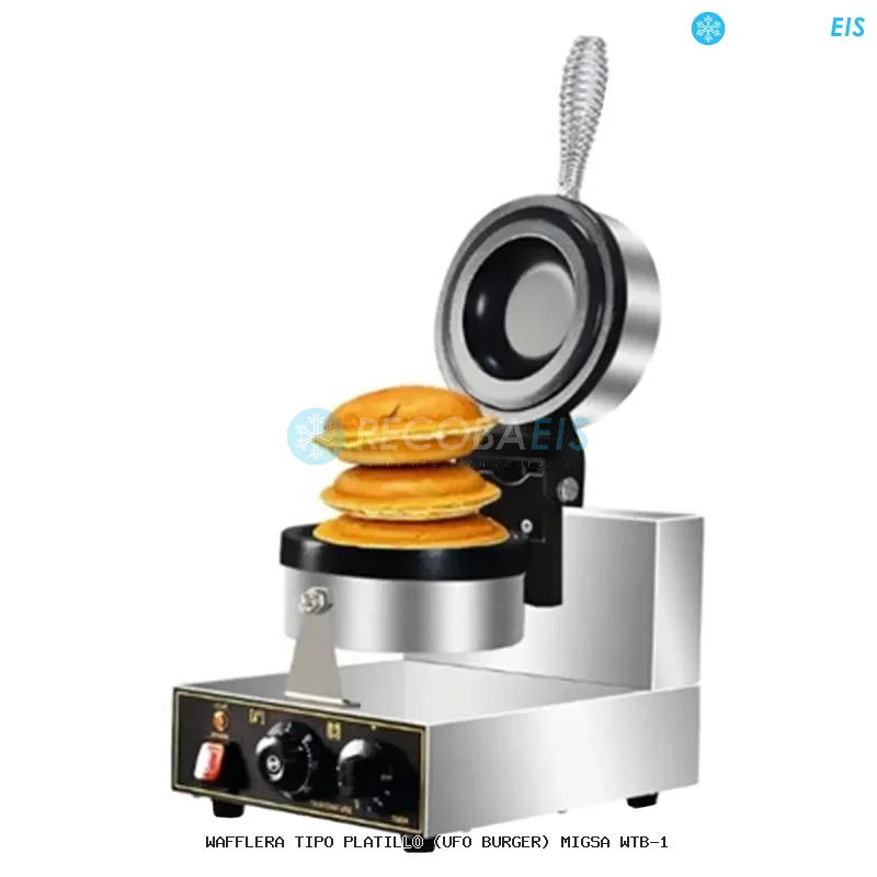 WAFFLERA TIPO PLATILLO (UFO BURGER) MIGSA WTB-1